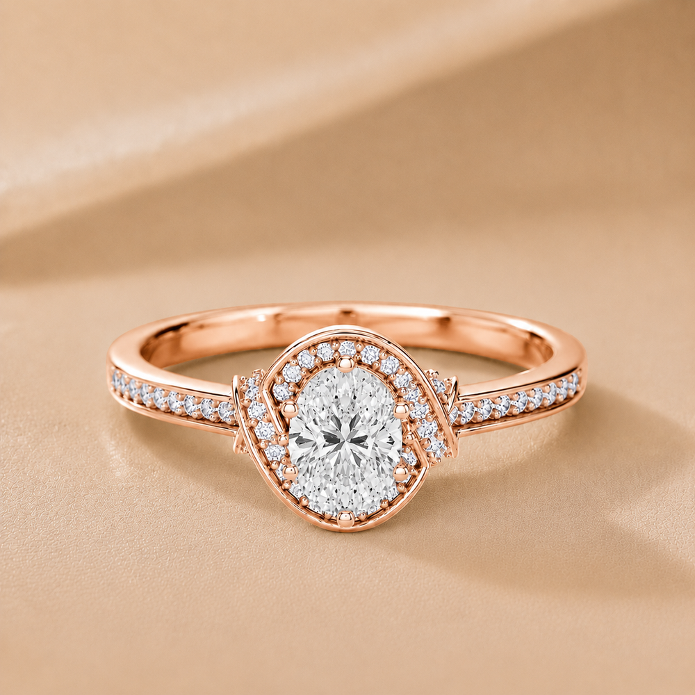 Whisper of Love Ring with Halo Setting