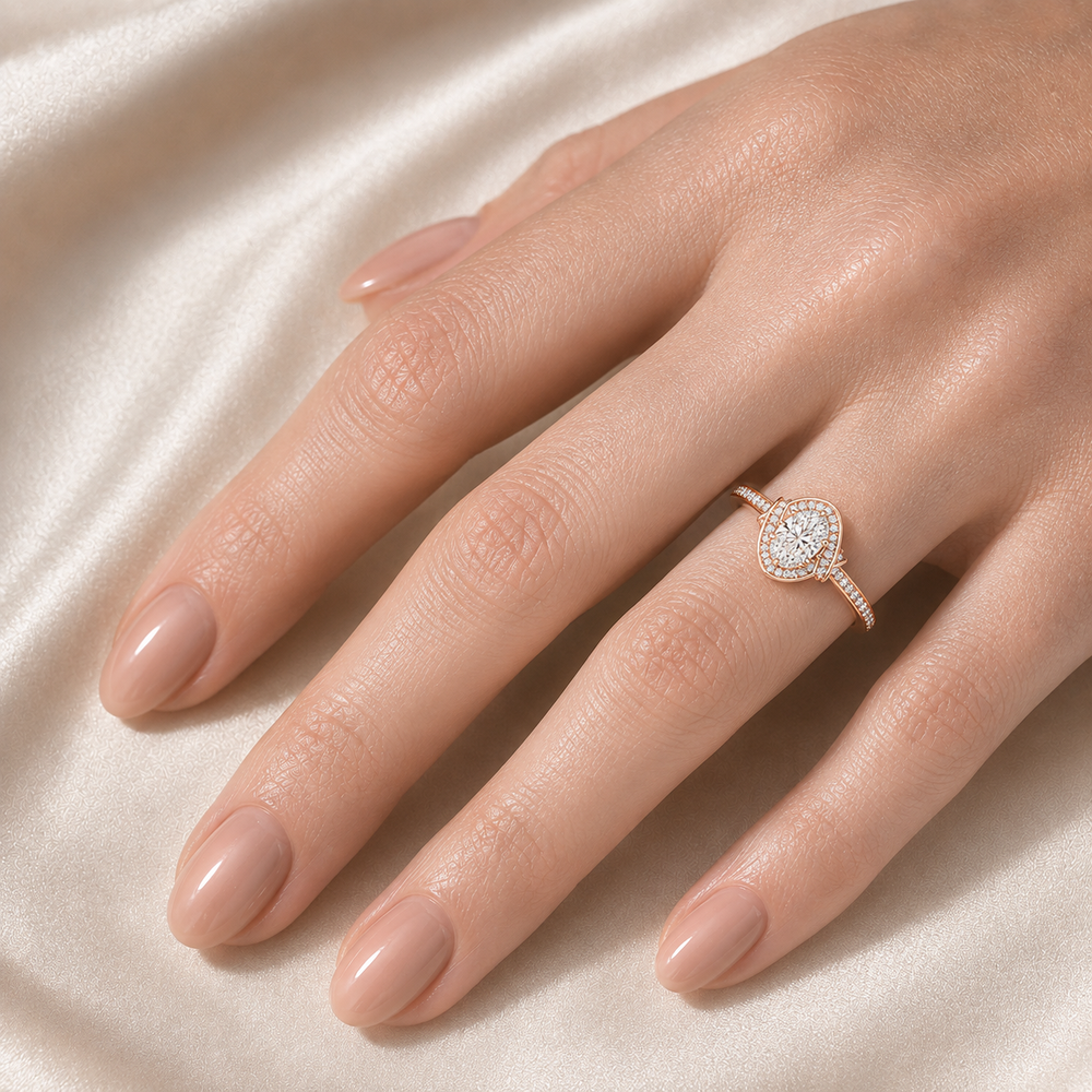 Whisper of Love Ring with Halo Setting