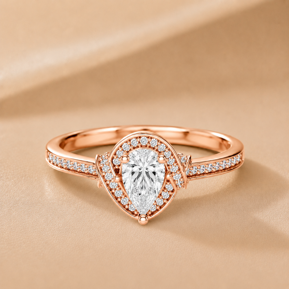 Whisper of Love Ring with Halo Setting