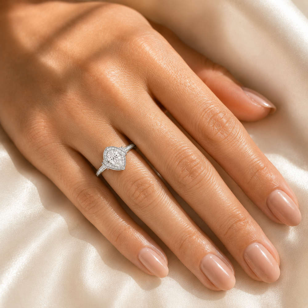 Whisper of Love Ring with Halo Setting