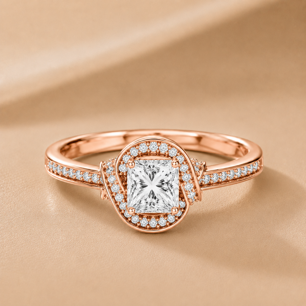 Whisper of Love Ring with Halo Setting