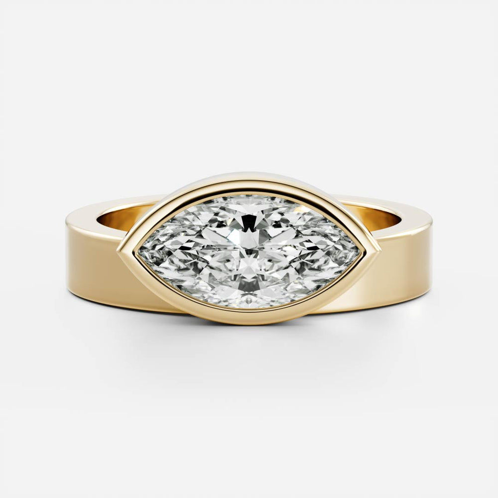 Marquise Cigar Marquise Cut Labgrown Engagement Ring