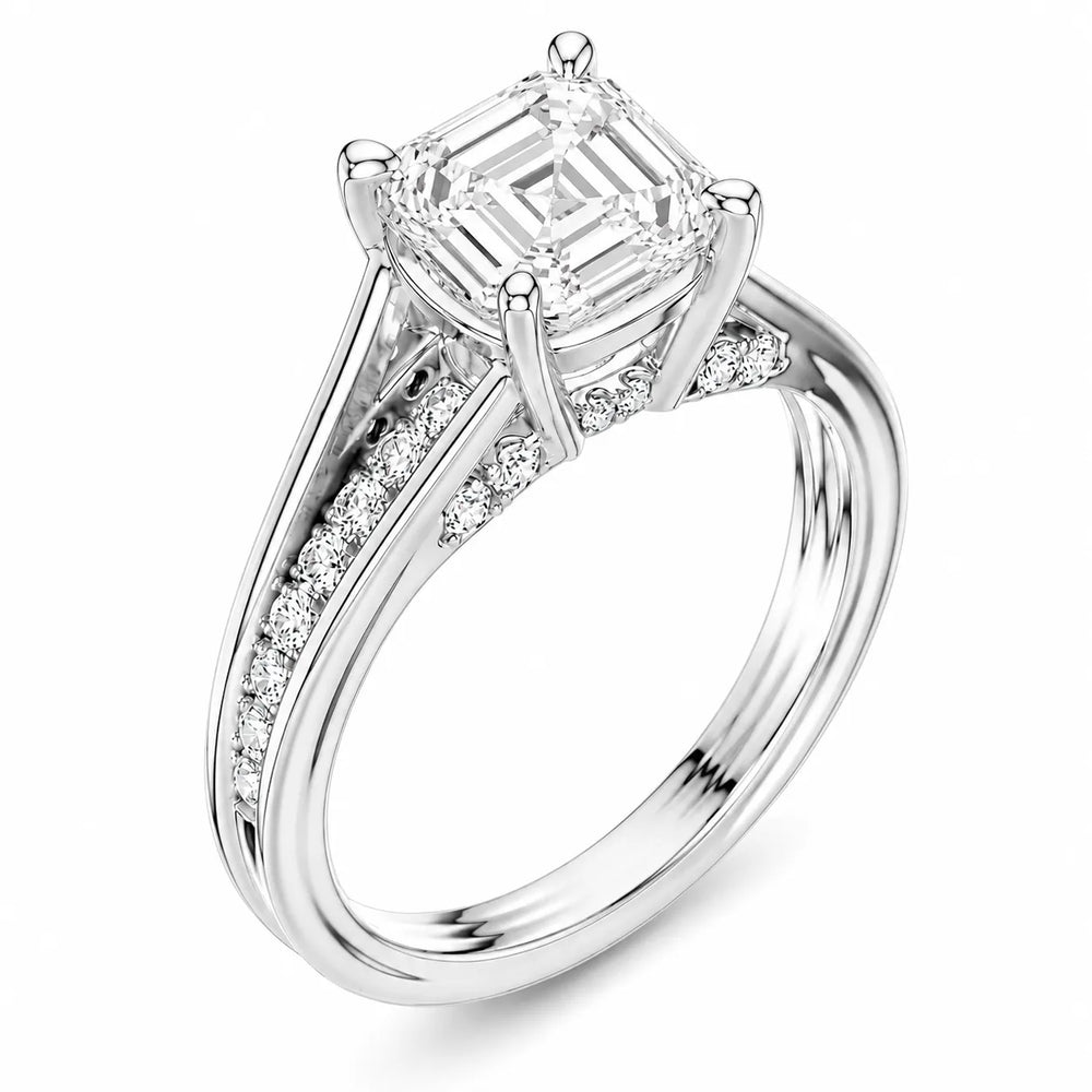 Step-Cut Harmony Radiance Halo Ring