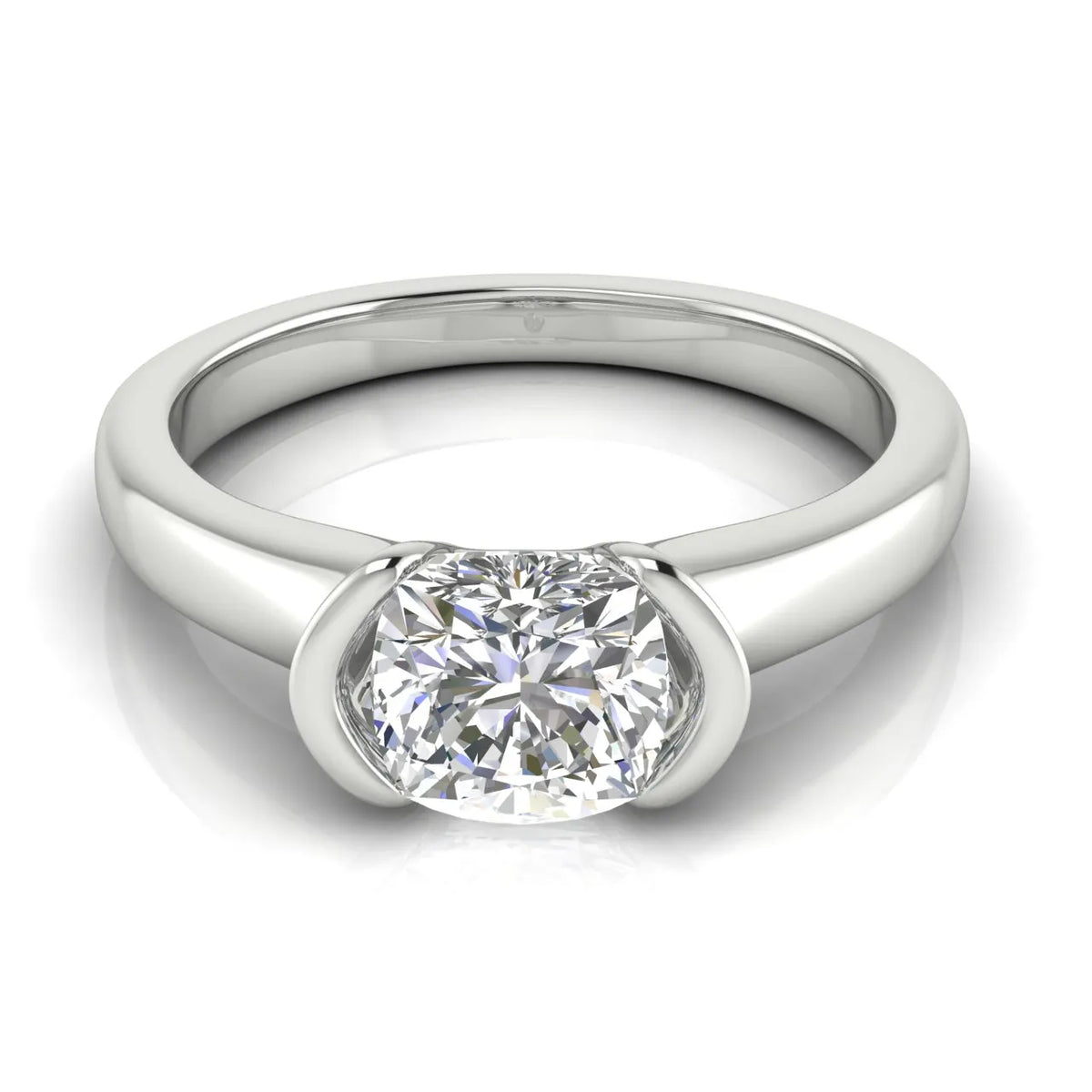 Modern Bezel-Inspired Solitaire Ring