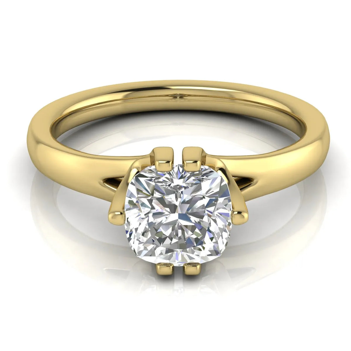 Contemporary Solitaire Engagement Ring
