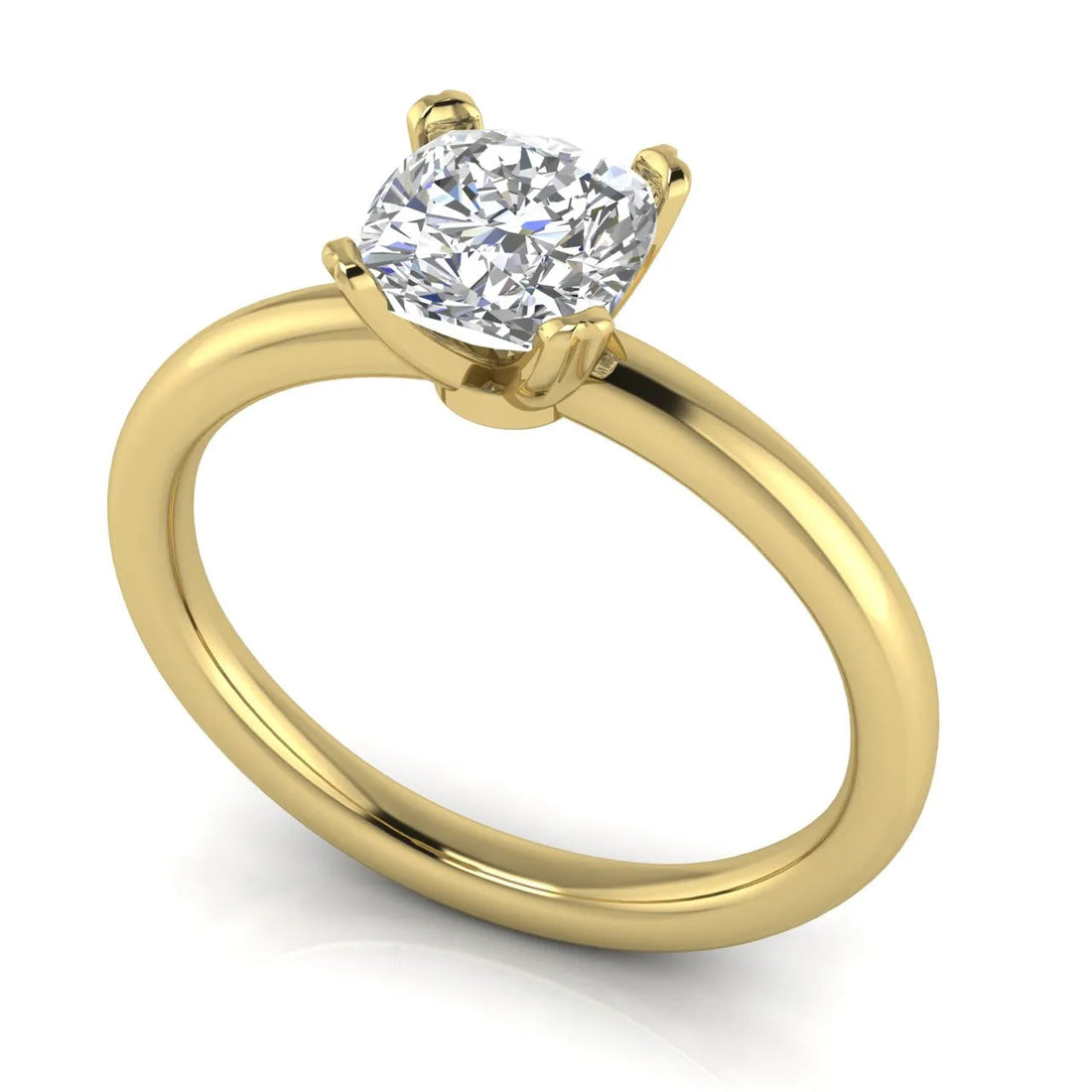 Classic Solitaire Ring with Timeless Elegance – Round (925 Sterling Silver)