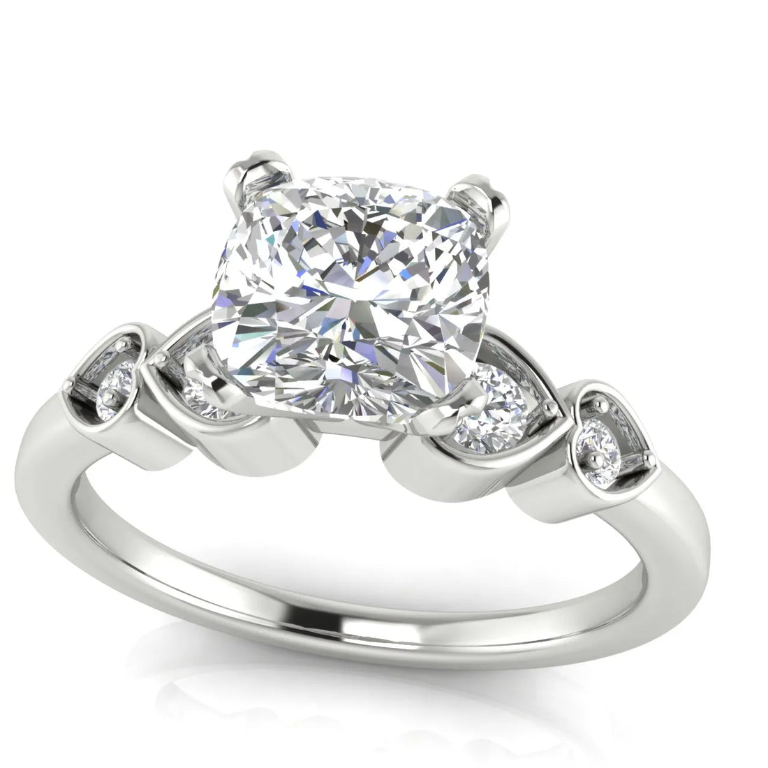 Classic Solitaire Ring with Vintage-Inspired Accent Details