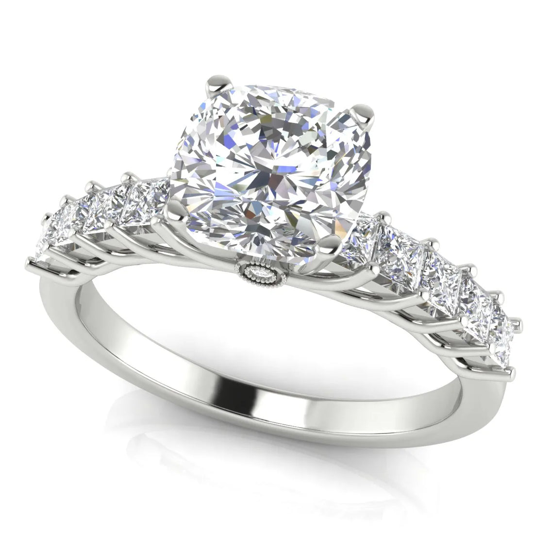 Vintage-Inspired Accent Engagement Ring