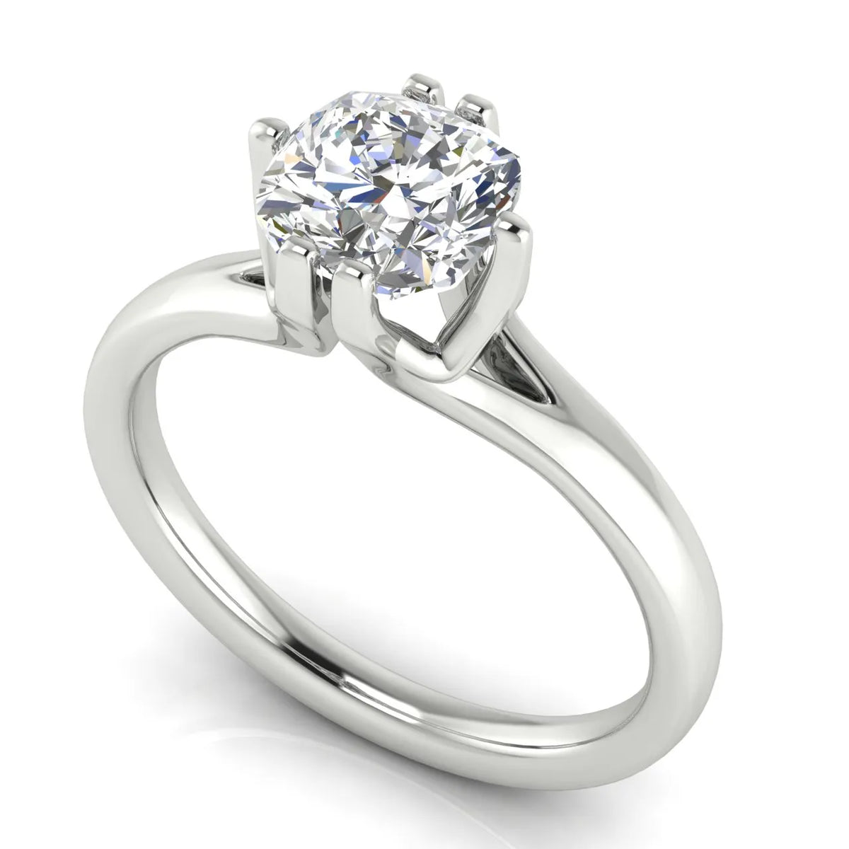 Contemporary Solitaire Engagement Ring