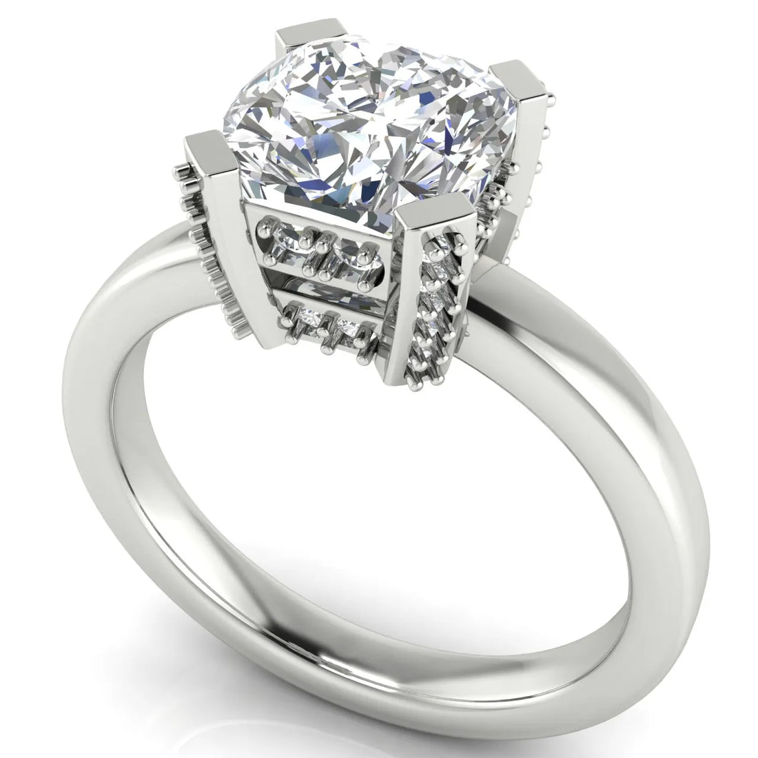 Elegant Solitaire Ring with Contemporary Prong Setting