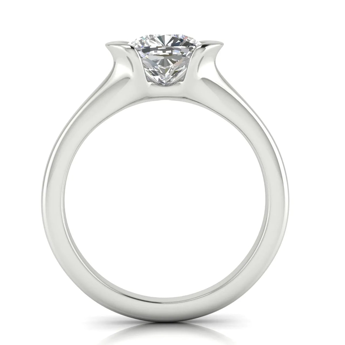 Modern Bezel-Inspired Solitaire Ring
