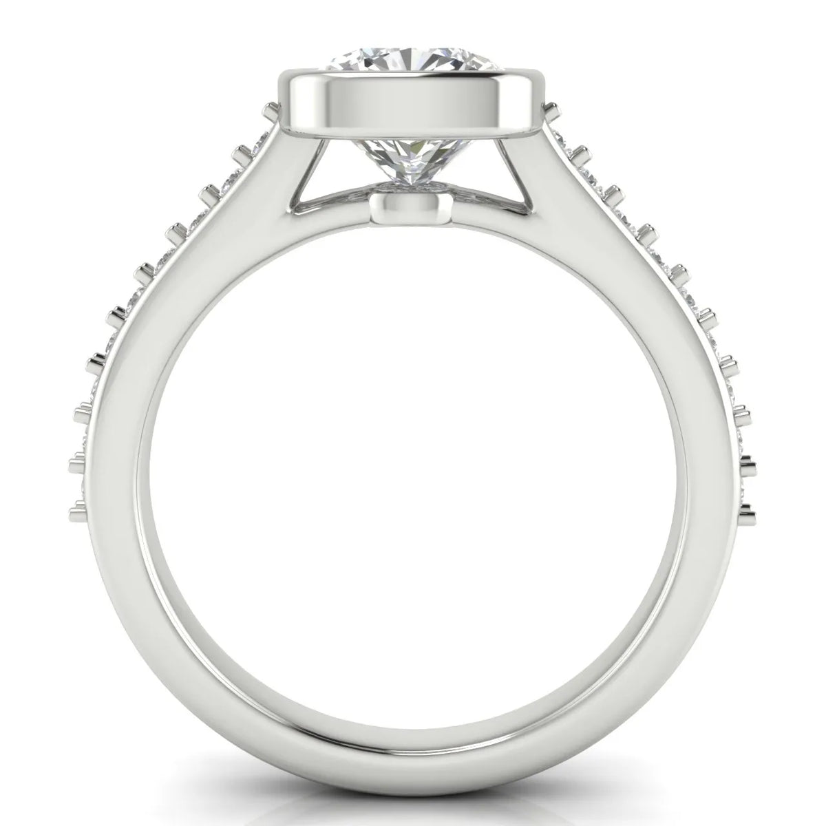 Elegant Bezel-Set Accent Ring