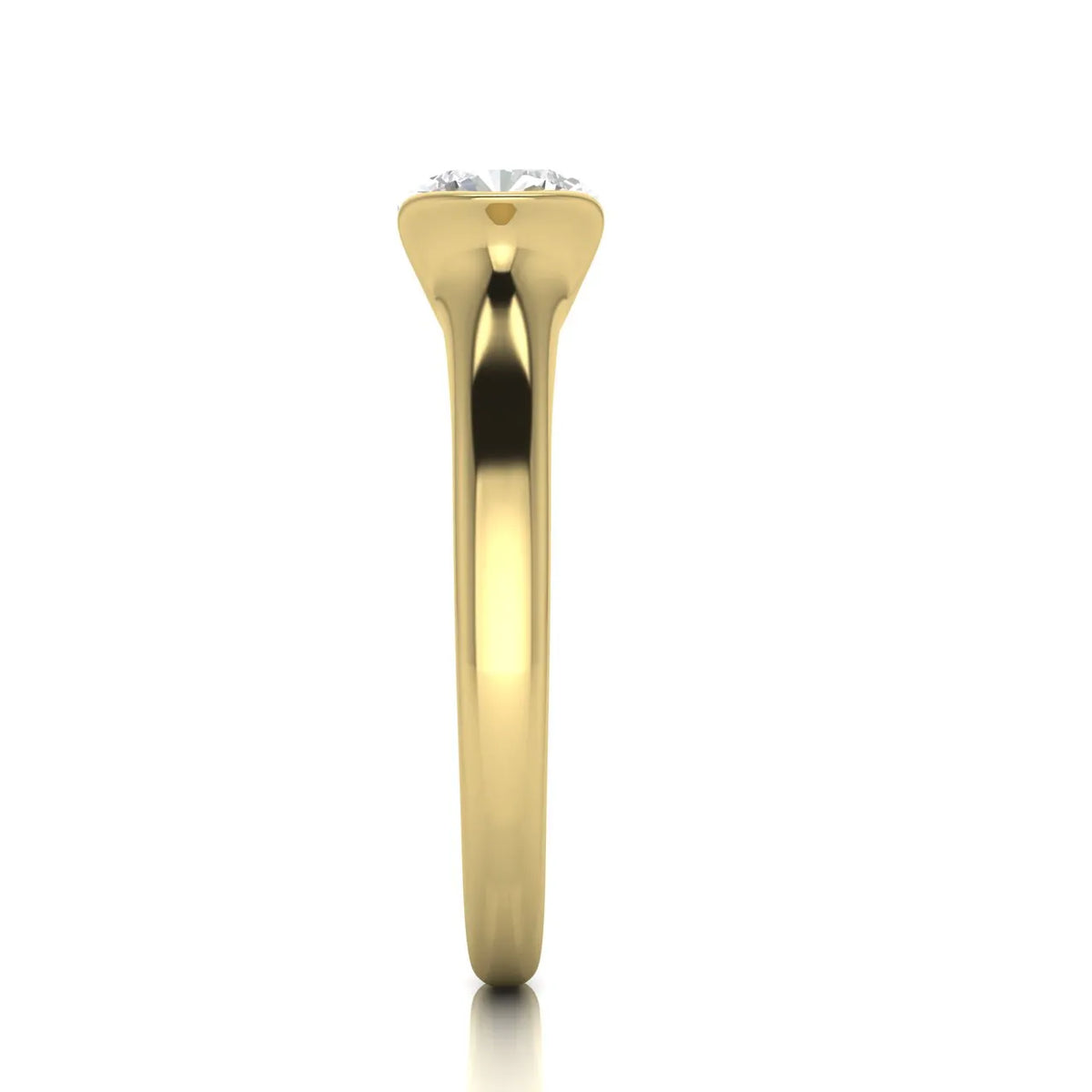 Modern Bezel-Inspired Solitaire Ring