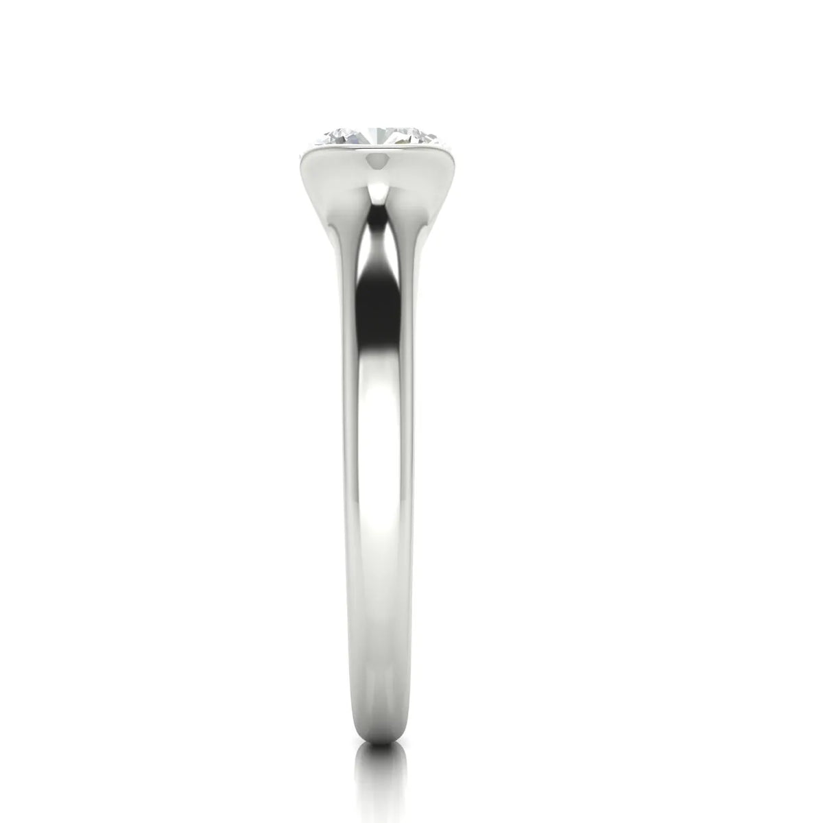 Modern Bezel-Inspired Solitaire Ring