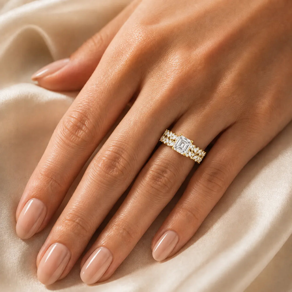 Celestial Symphony Two Step Wear Diamond Ring