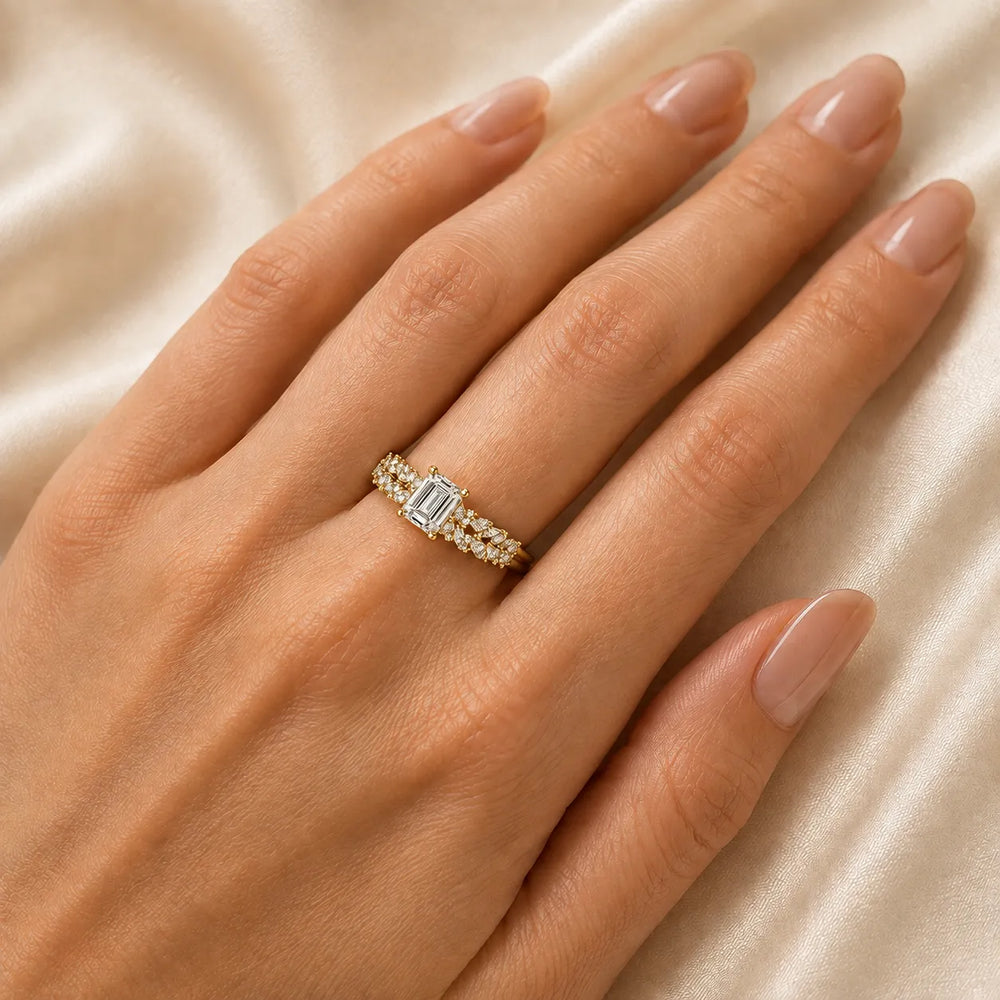 Celestial Symphony Two Step Wear Diamond Ring