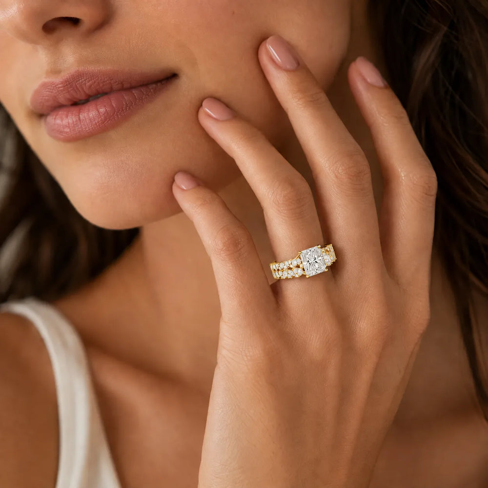 Celestial Symphony Two Step Wear Diamond Ring