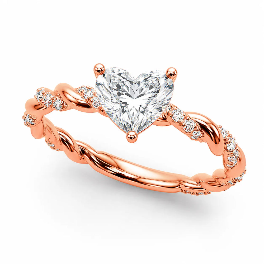 Cushion Cut Twisted Engagement Ring