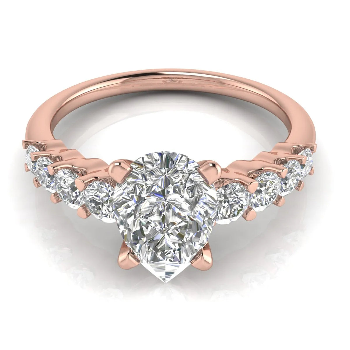 Elegant Solitaire Ring with Accent Stones