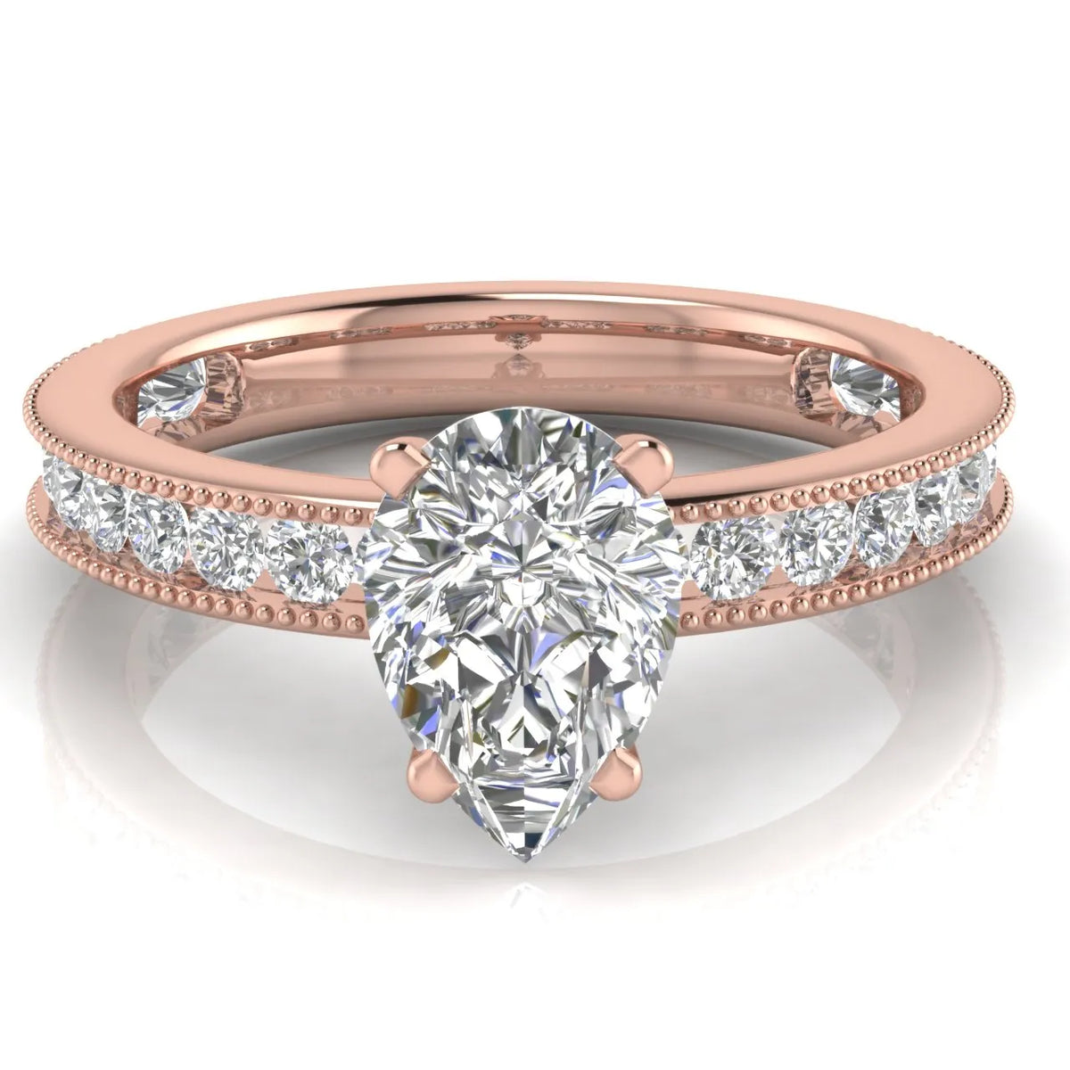 Vintage-Inspired Accent Solitaire Ring