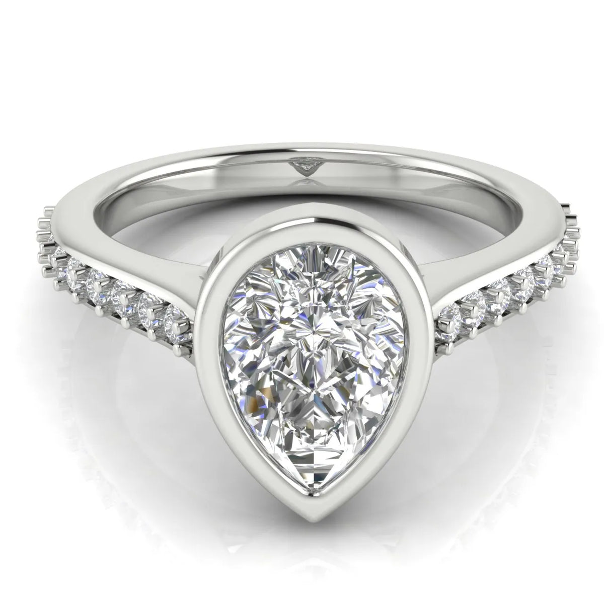 Elegant Bezel-Set Accent Ring