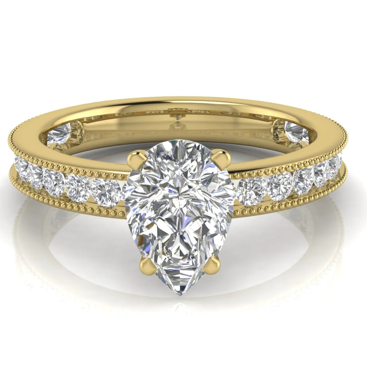 Vintage-Inspired Accent Solitaire Ring
