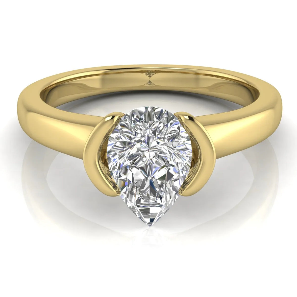 Modern Bezel-Inspired Solitaire Ring