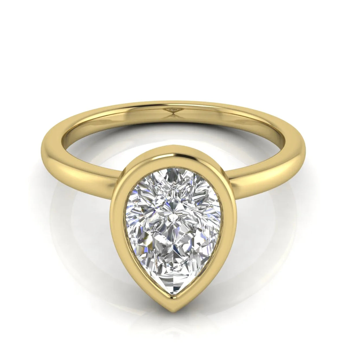 Modern Bezel-Set Solitaire Ring