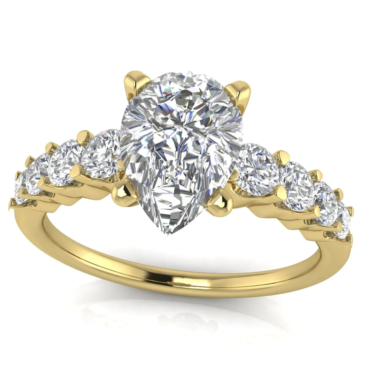 Elegant Solitaire Ring with Accent Stones
