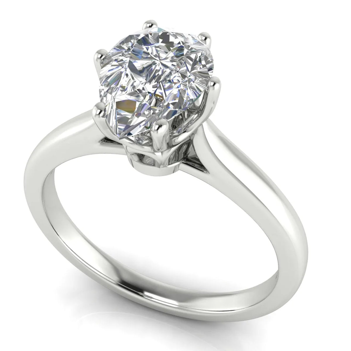 Romantic Solitaire Ring with Timeless Design