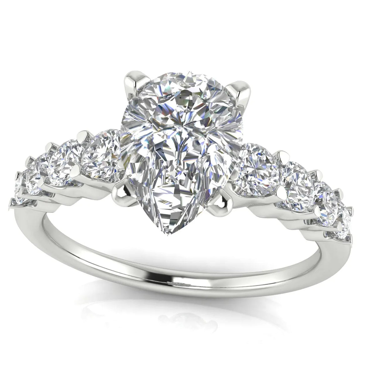 Elegant Solitaire Ring with Accent Stones
