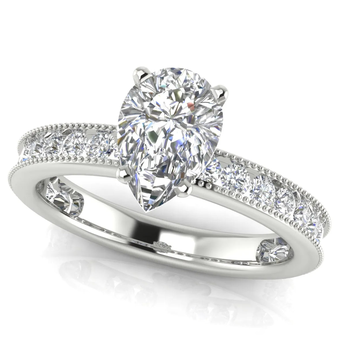 Vintage-Inspired Accent Solitaire Ring