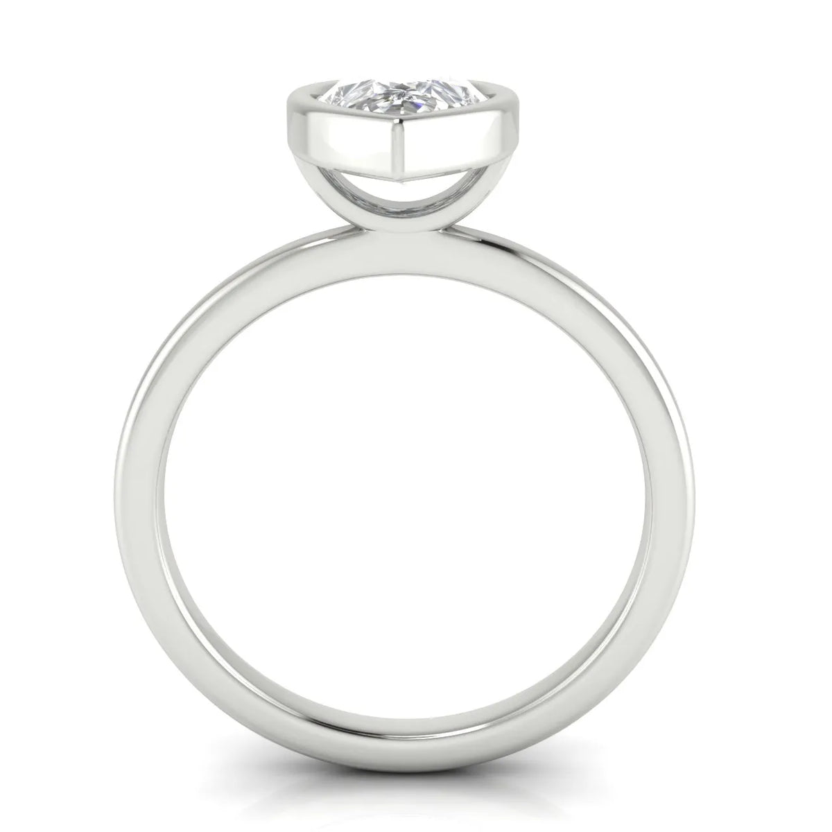 Modern Bezel-Set Solitaire Ring