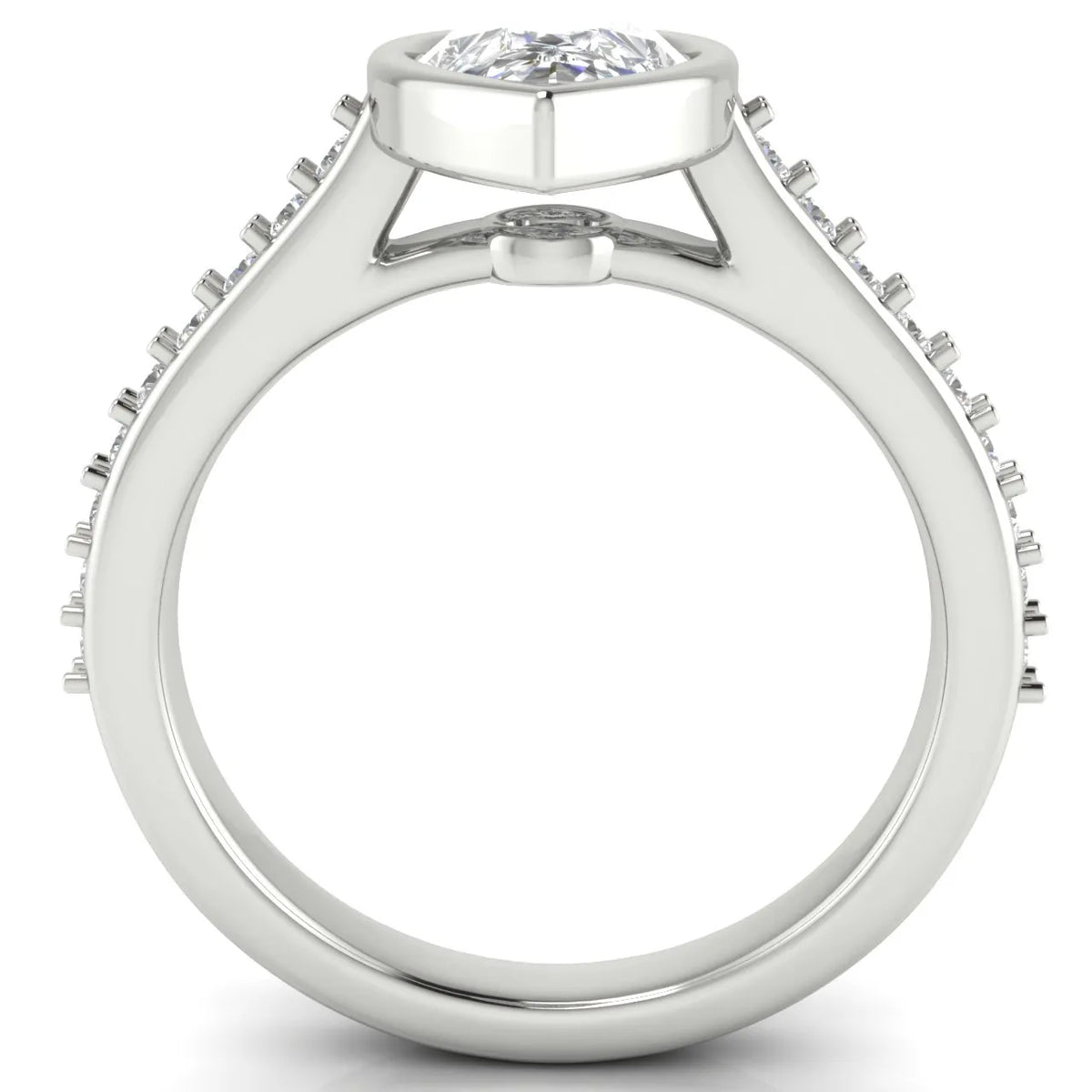 Elegant Bezel-Set Accent Ring