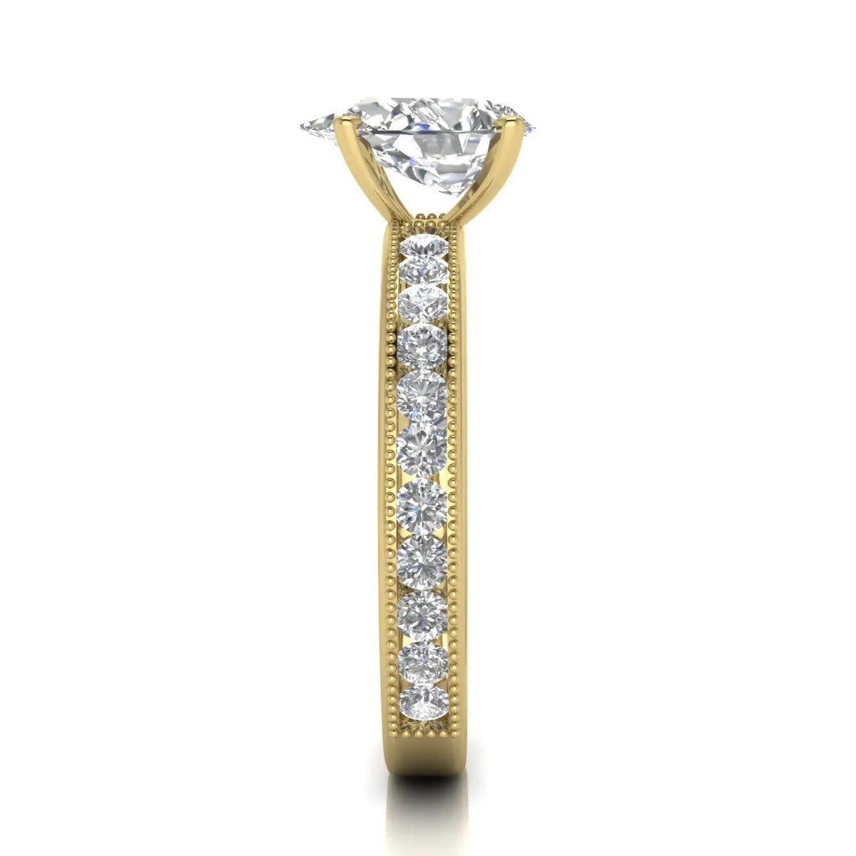 Vintage-Inspired Accent Solitaire Ring