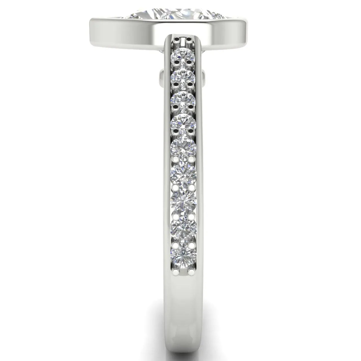 Elegant Bezel-Set Accent Ring