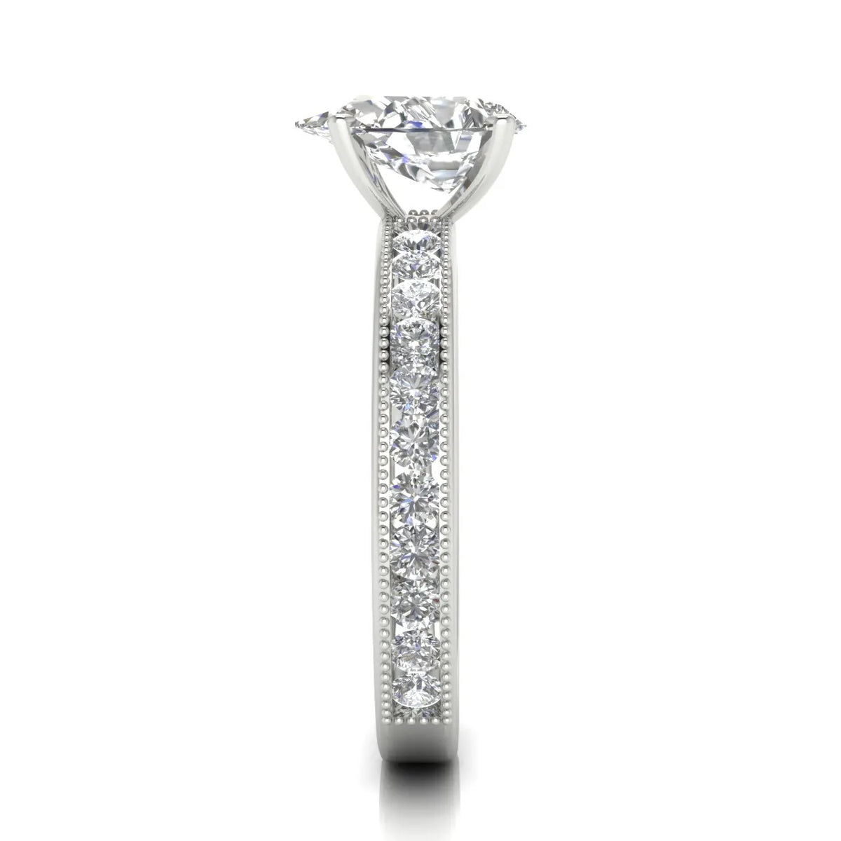 Vintage-Inspired Accent Solitaire Ring