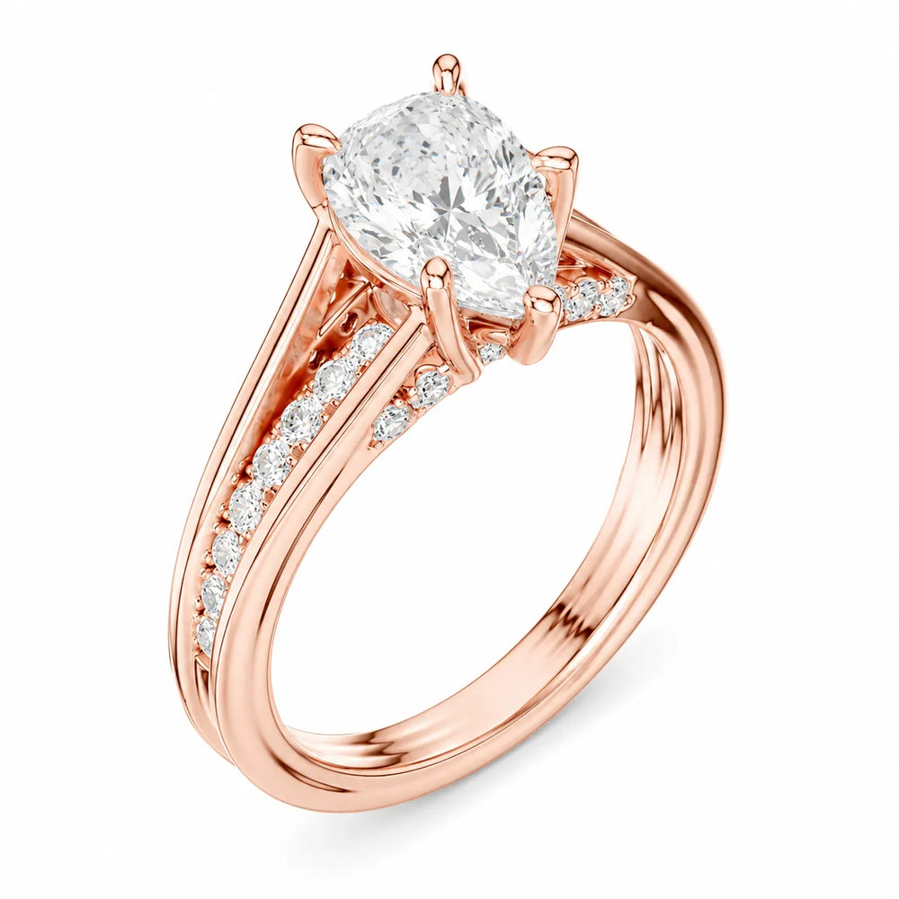 Step-Cut Harmony Radiance Halo Ring