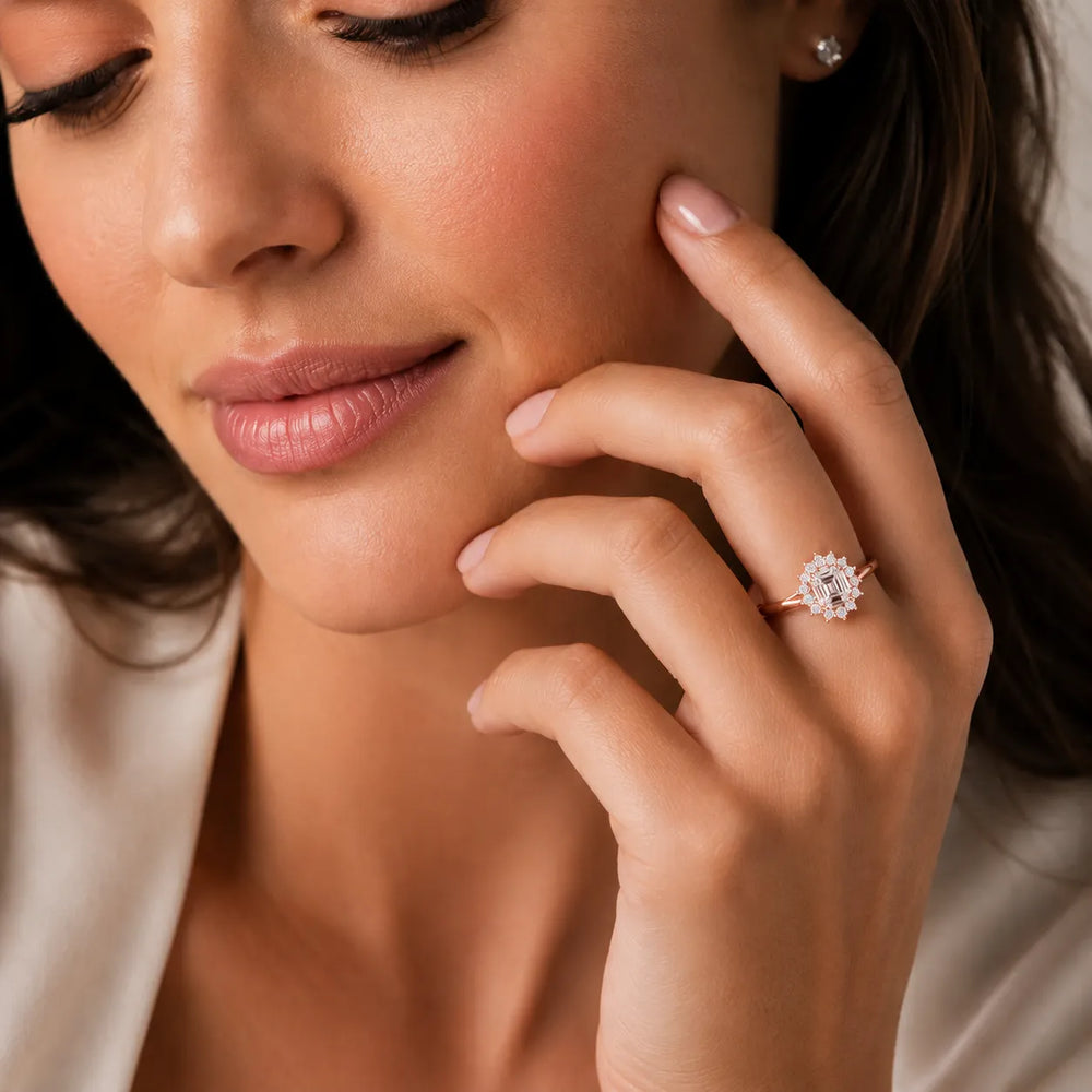 Divine Sparkle  Halo Setting Wedding Ring