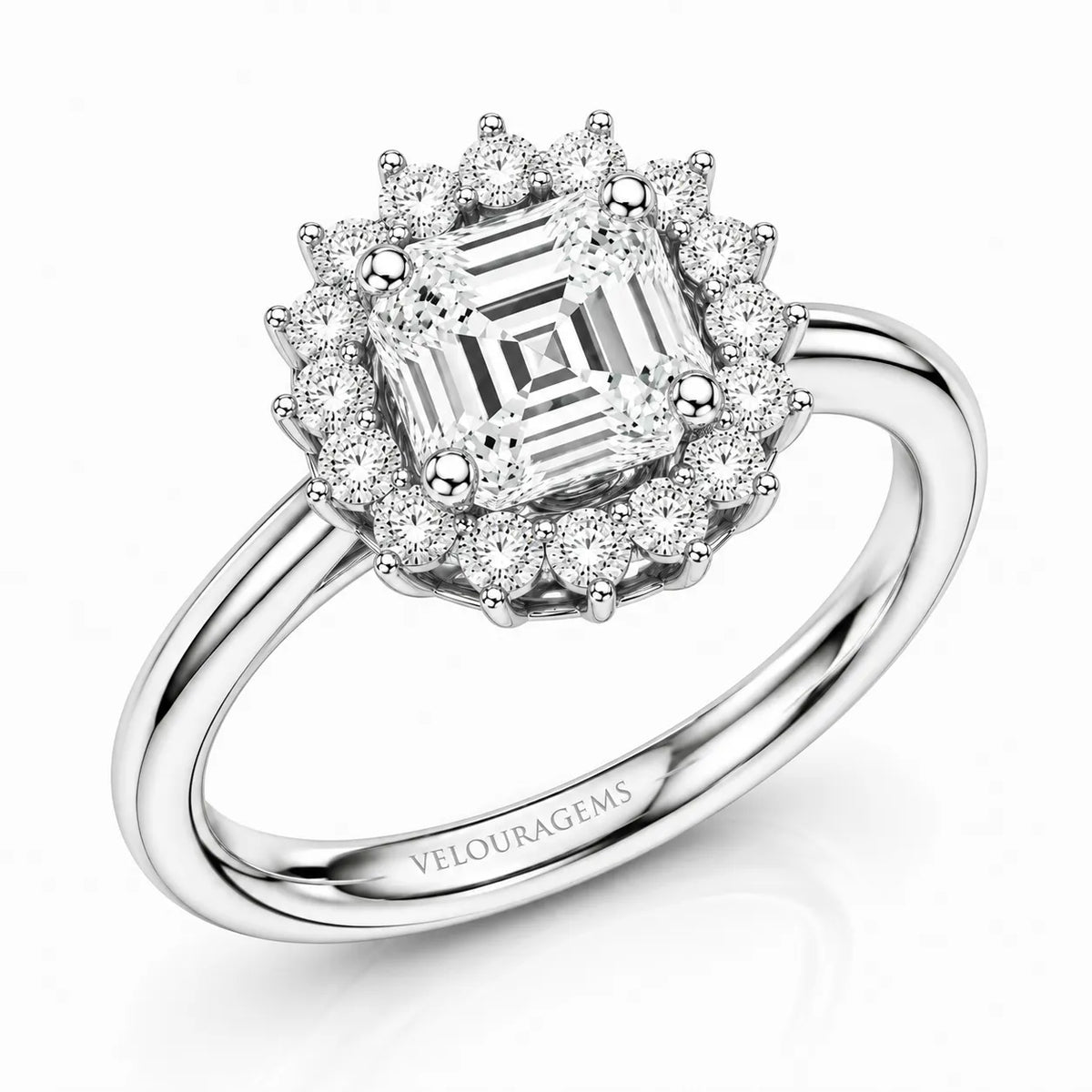 Divine Sparkle  Halo Setting Wedding Ring