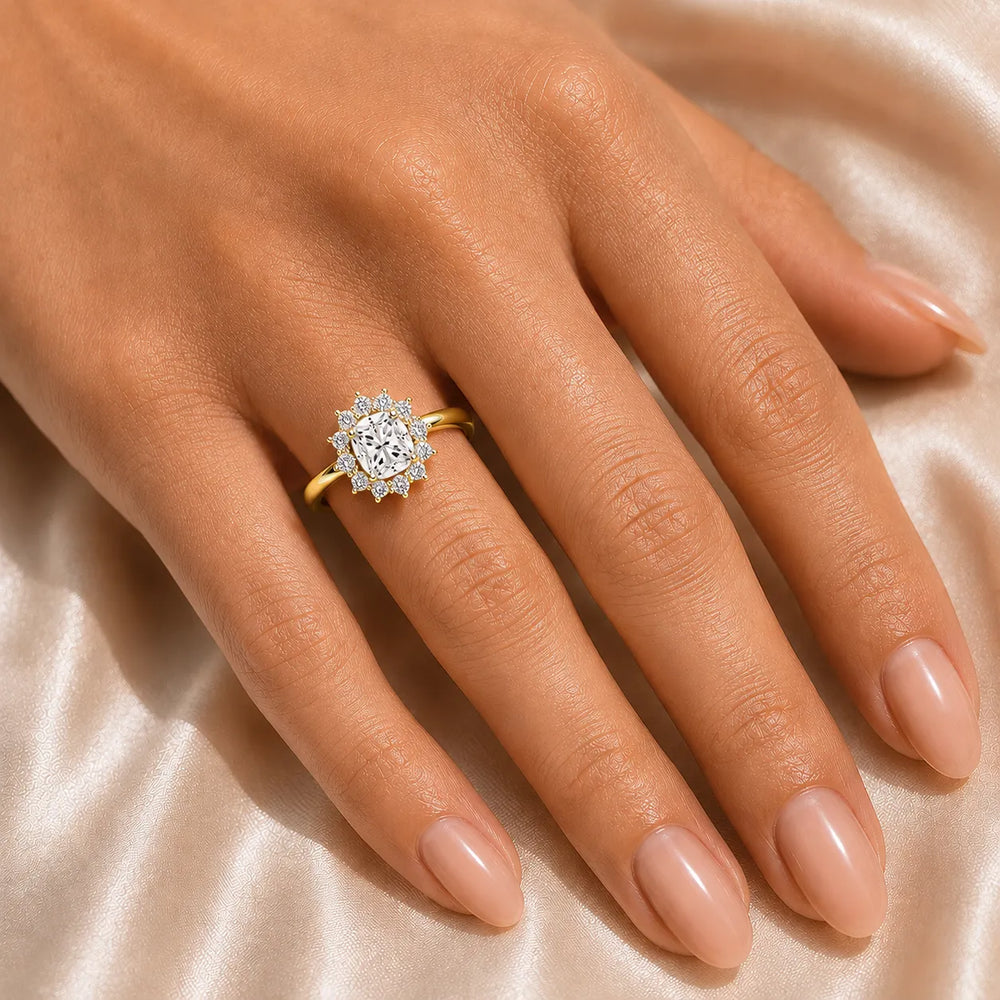 Divine Sparkle  Halo Setting Wedding Ring