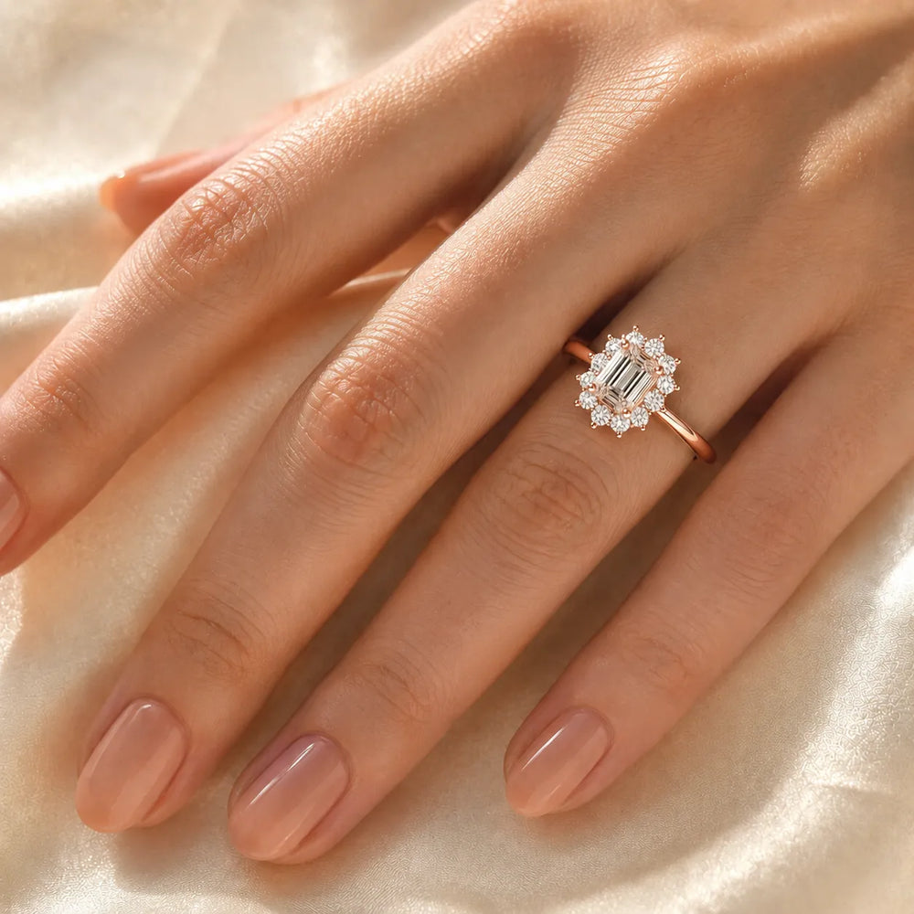 Divine Sparkle  Halo Setting Wedding Ring