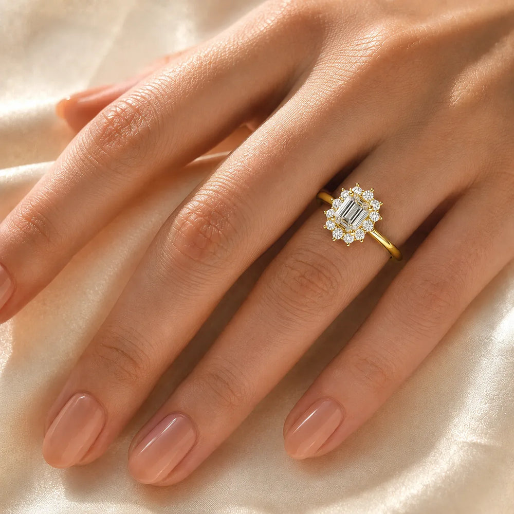 Divine Sparkle  Halo Setting Wedding Ring
