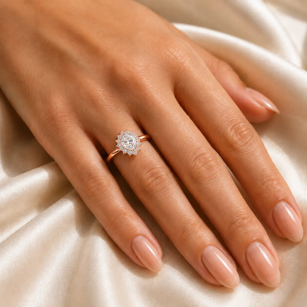 Divine Sparkle  Halo Setting Wedding Ring