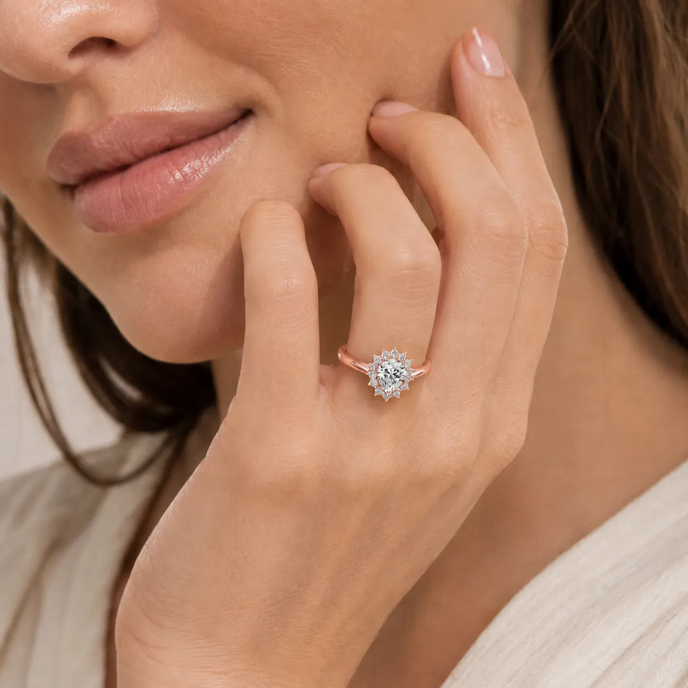 Divine Sparkle  Halo Setting Wedding Ring