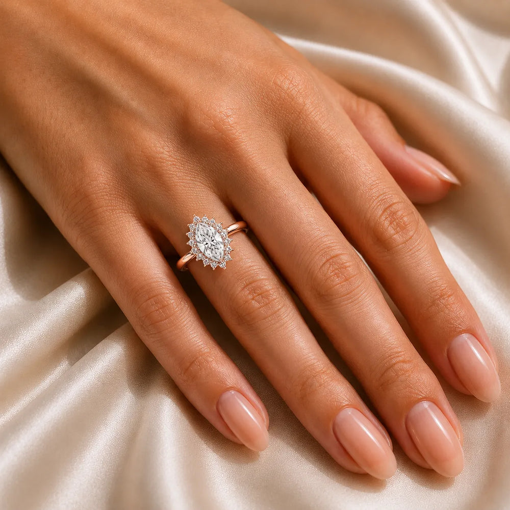 Divine Sparkle  Halo Setting Wedding Ring