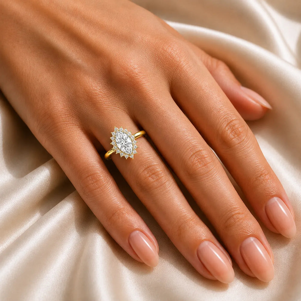 Divine Sparkle  Halo Setting Wedding Ring