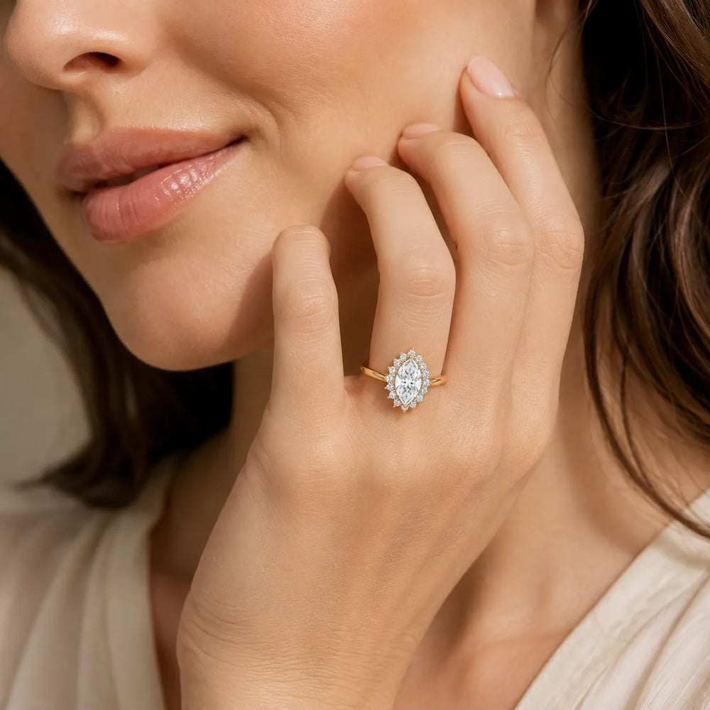 Divine Sparkle  Halo Setting Wedding Ring