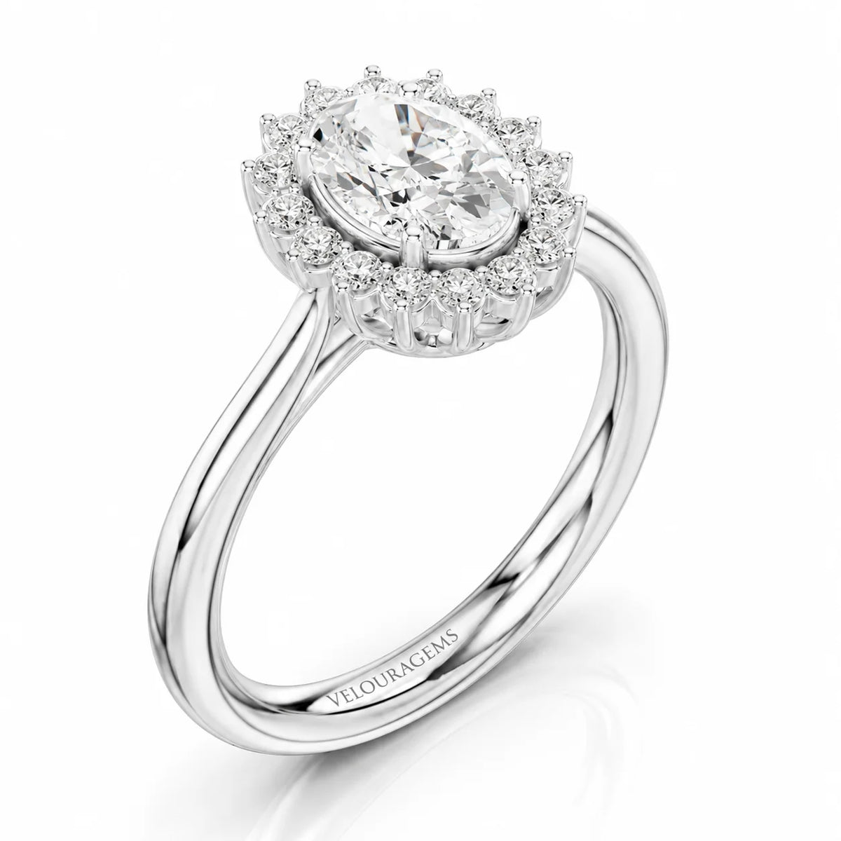 Divine Sparkle  Halo Setting Wedding Ring