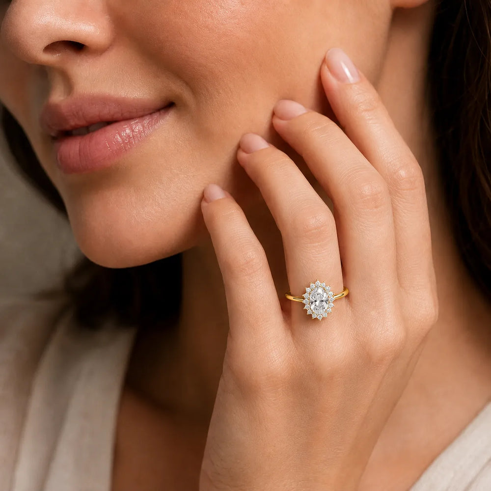 Divine Sparkle  Halo Setting Wedding Ring